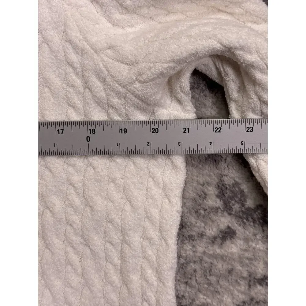 J Crew Odette Lady Jacket Cardigan Sweater XL Womens White Cable Knit